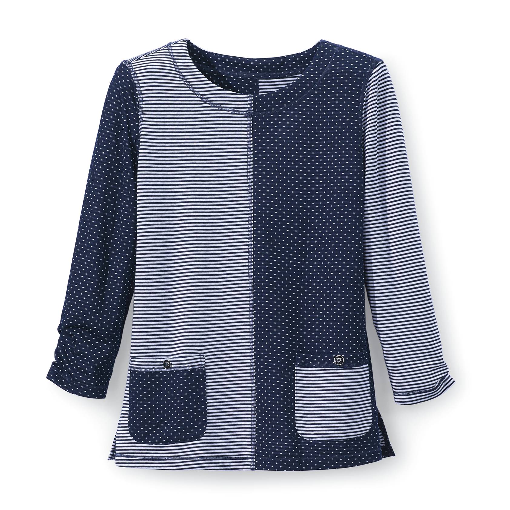 Dot and Stripe Knit Top - Northstyle Catalog