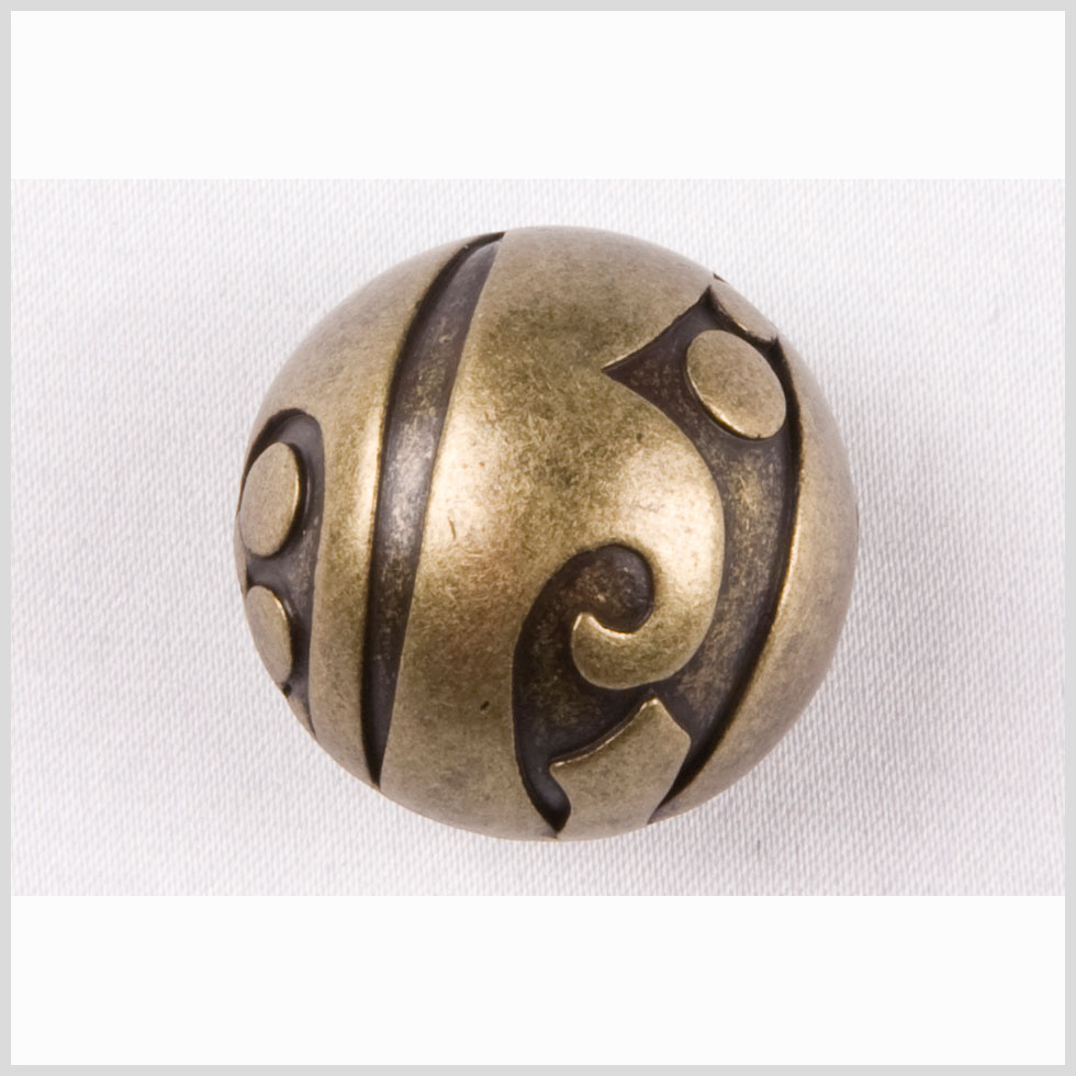 Decorative Old Brass Full-Sphere Metal Shank-Back Button - 36L/23mm - Joann Fabrics