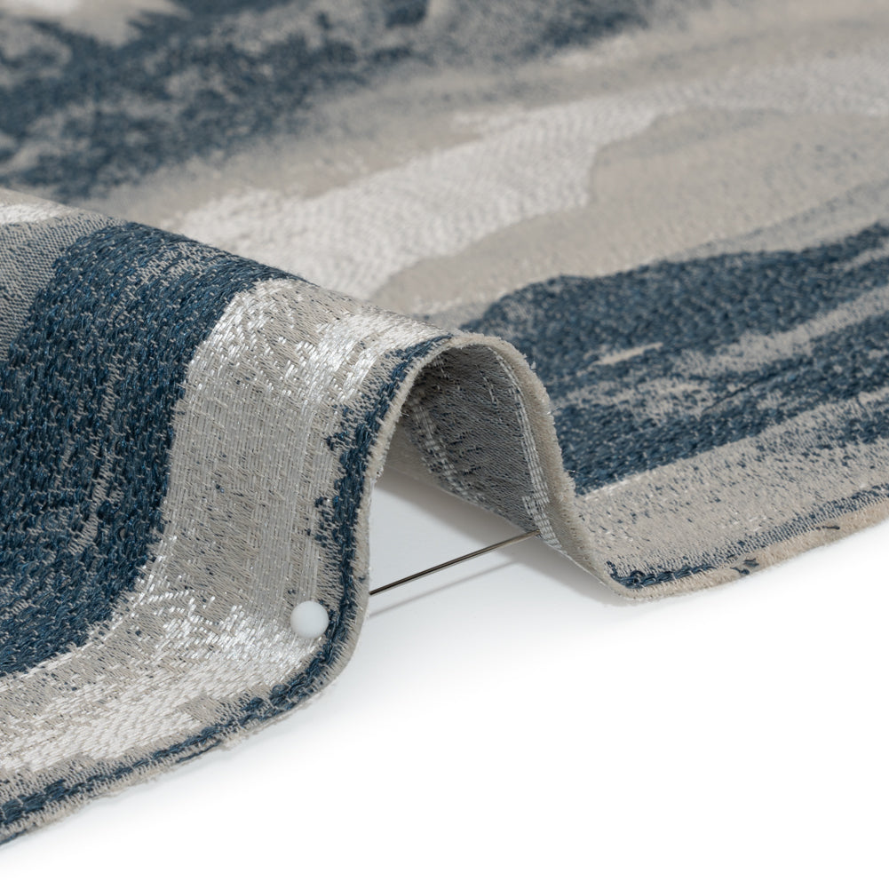 Recycled Polyester Drapery Jacquard - Indigo Hazy Landscapes - British Imported - Joann Fabrics