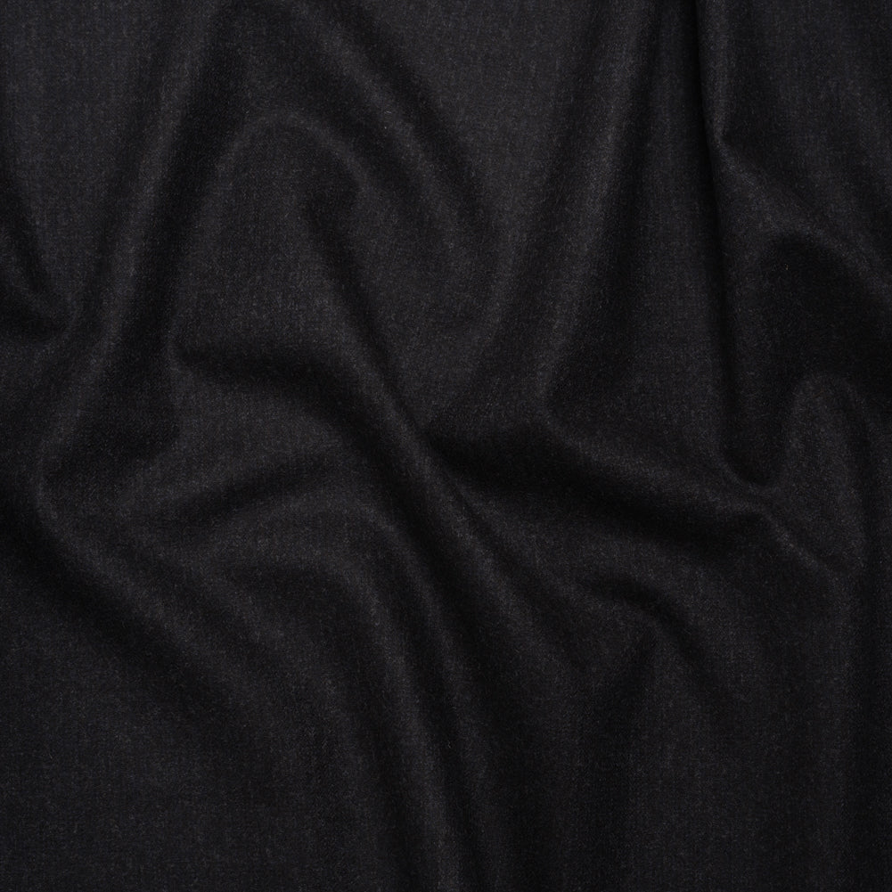 Super 130 Wool Suiting Made in Italy - Black and Navy Heathered - Deadstock - Joann Fabrics