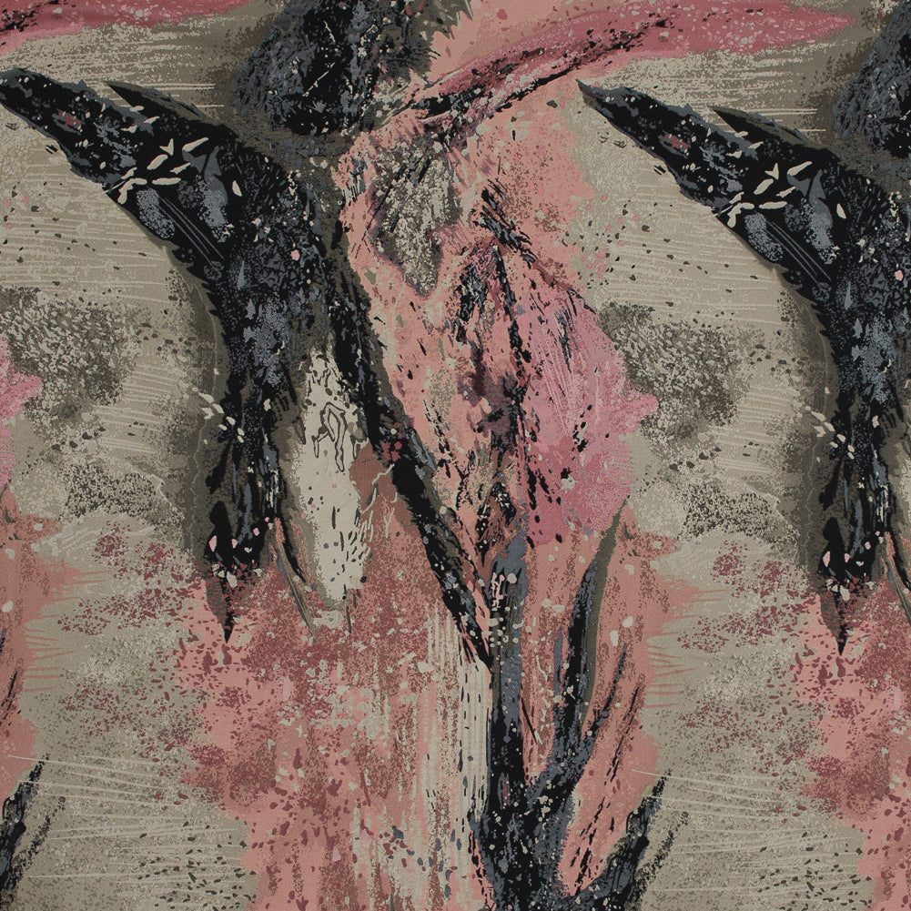 Pink, Beige and Black Abstract Jacquard - Joann Fabrics