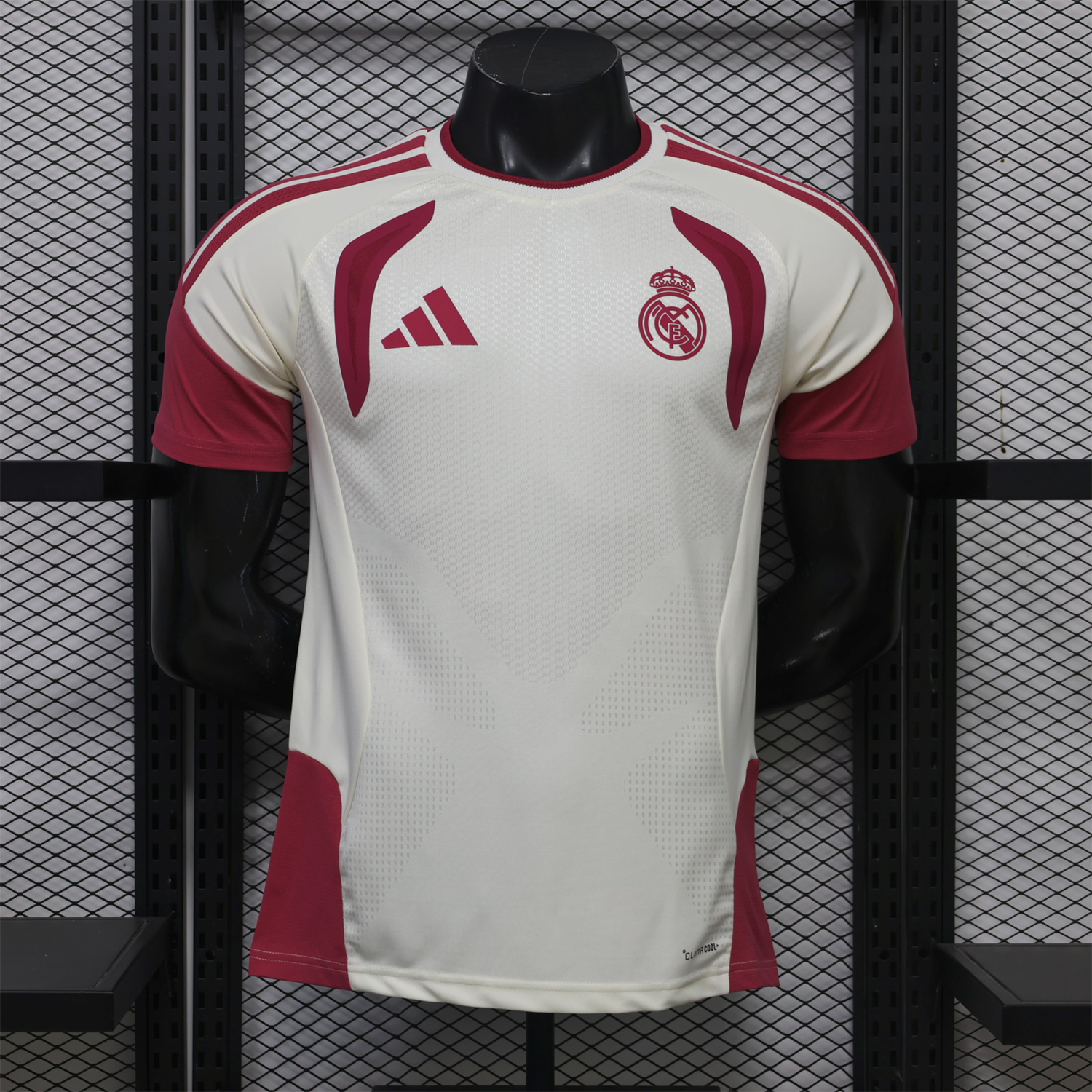 Real Madrid 26-27 Off-White Red Training Jersey - Player Version - UnitedFutballJersey