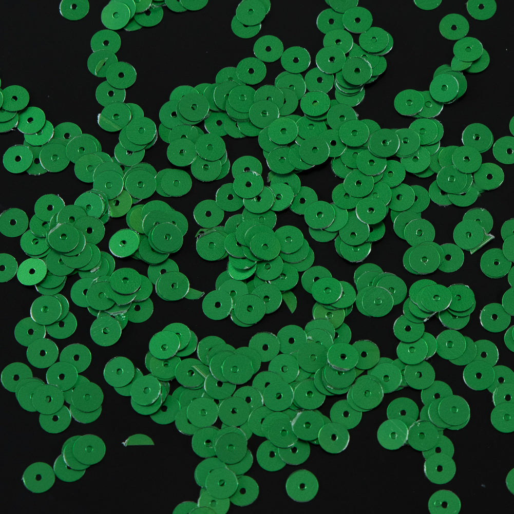 Bag of Emerald Dull-Bright Loose Sequins - 6mm - Joann Fabrics
