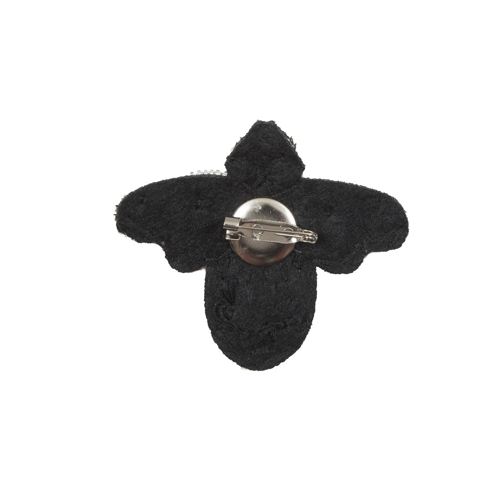 Italian Bee Brooch with Beads and Rhinestones - 2.5