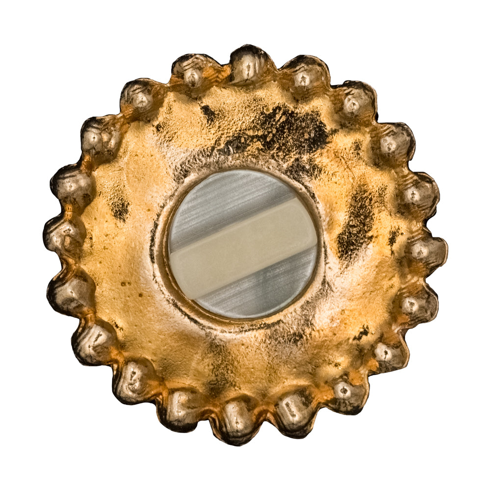 Italian Gold Metal, Crystal Rhinestones and Oatmeal Shell Shank Button - 48L/30.5mm - Joann Fabrics