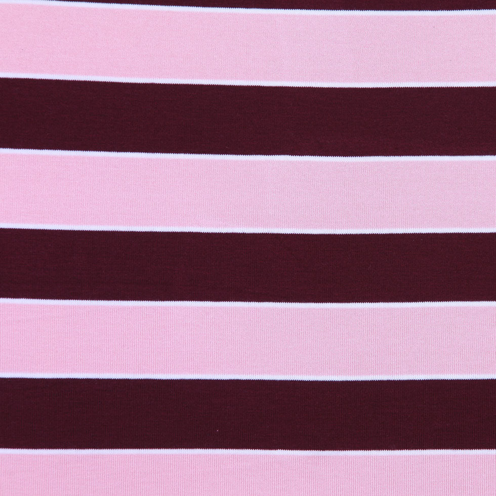 Pink and Burgndy Awing Striped Stretch Jersey Knit - Joann Fabrics