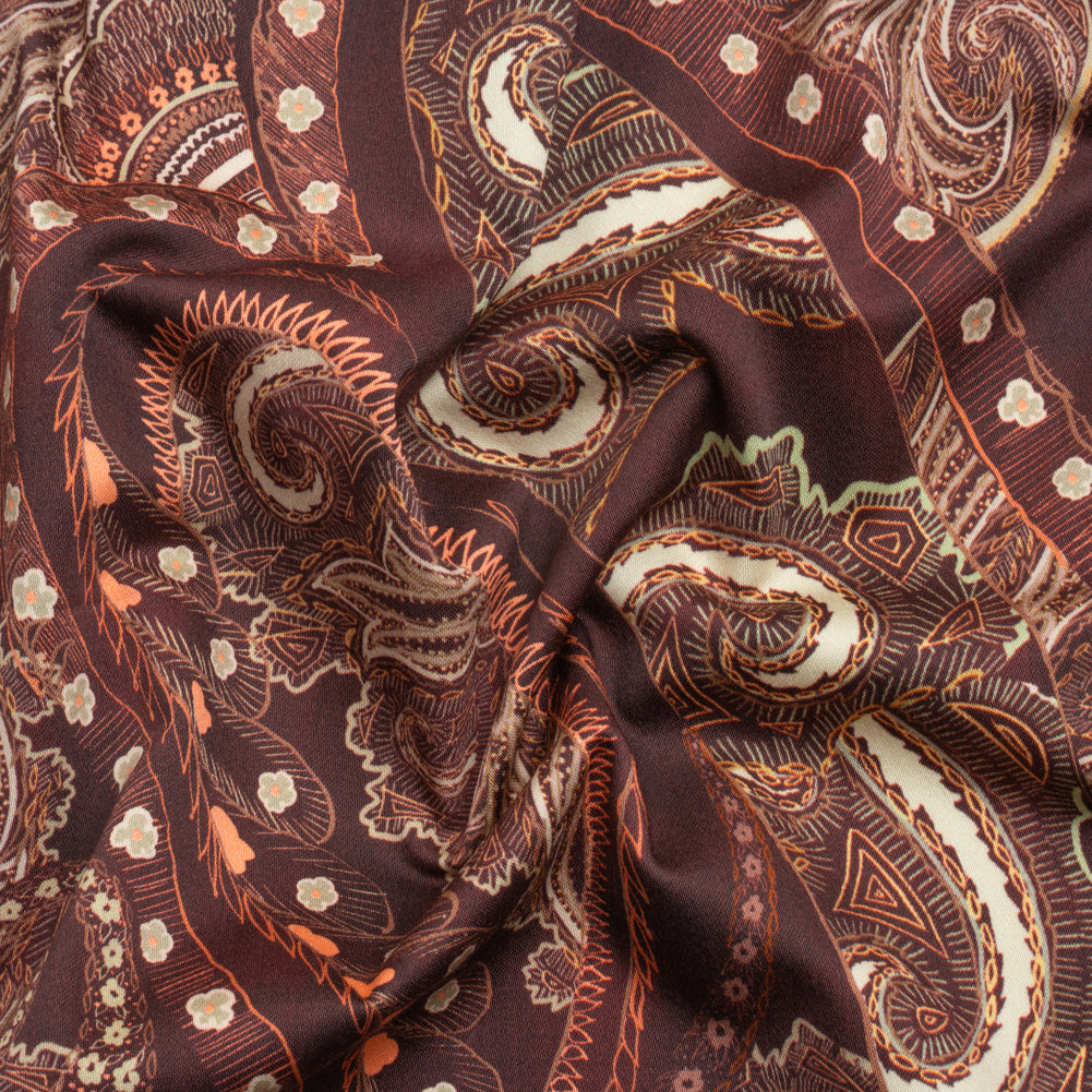Mood Exclusive Maroon Octopus's Garden Stretch Cotton Sateen - Joann Fabrics