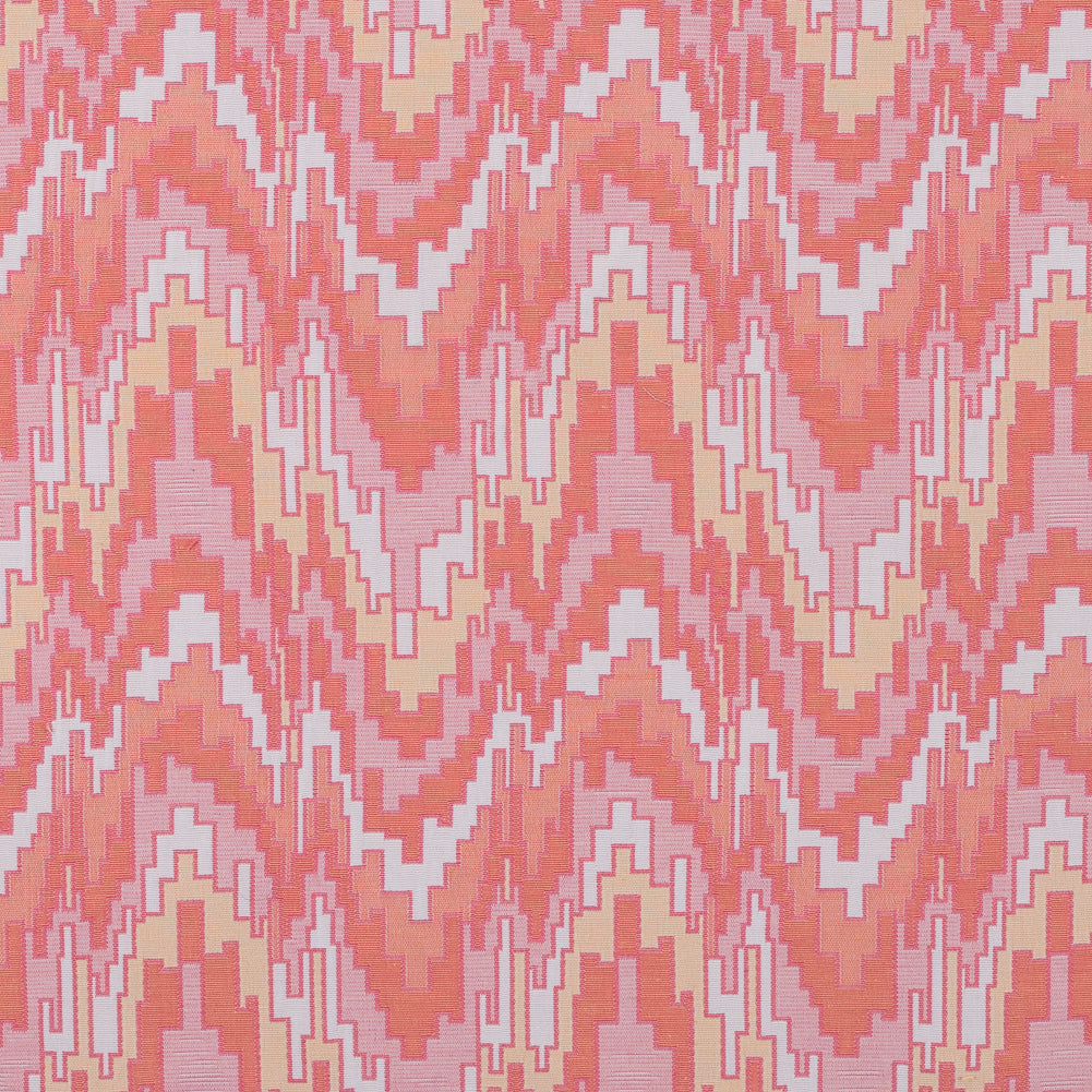 Peach Pink and Golden Haze Geometric Blended Cotton Woven - Joann Fabrics