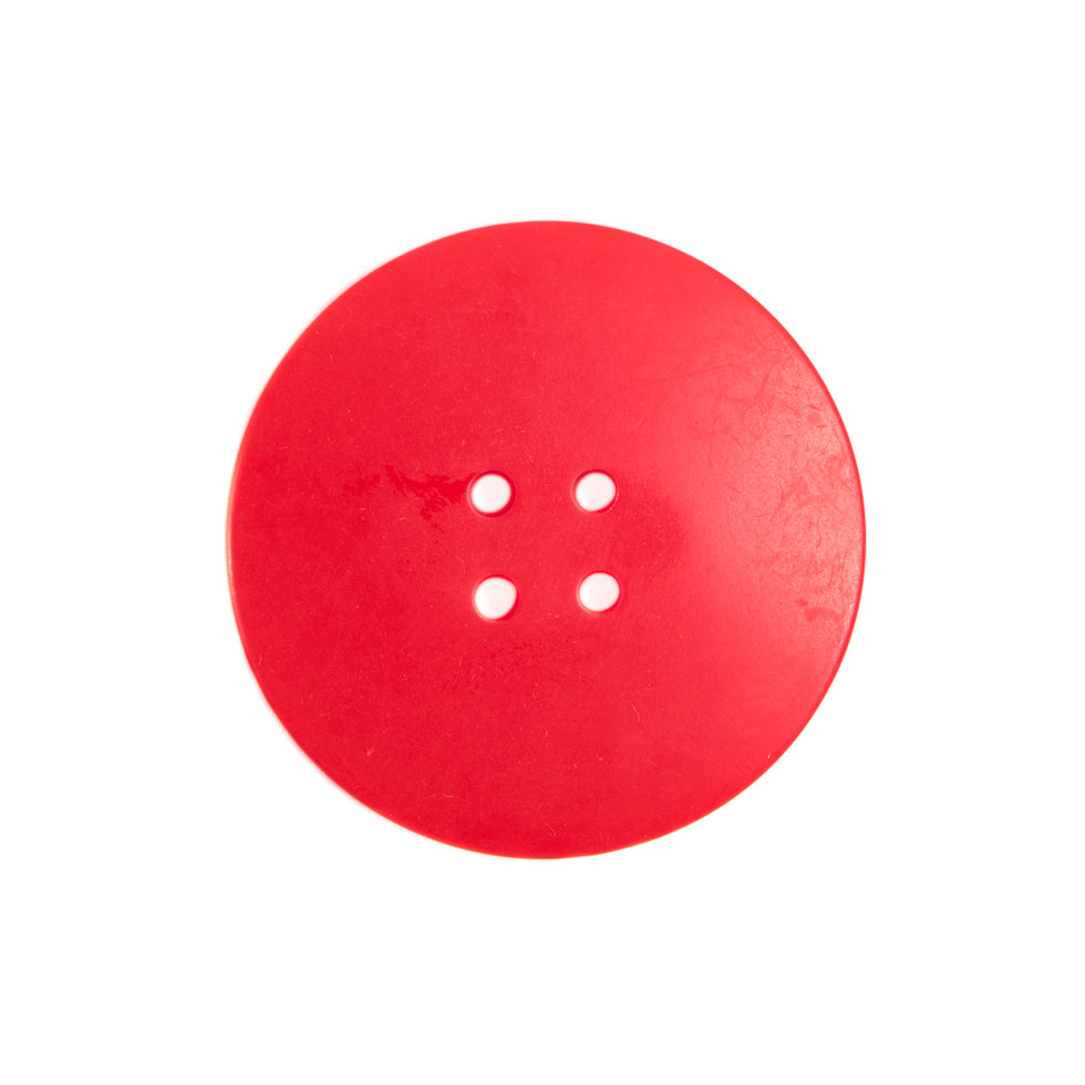 Plastic 4-Hole Button Made in Italy - 36L/23mm - Red and Pink Striations Dish Shaped - Joann Fabrics