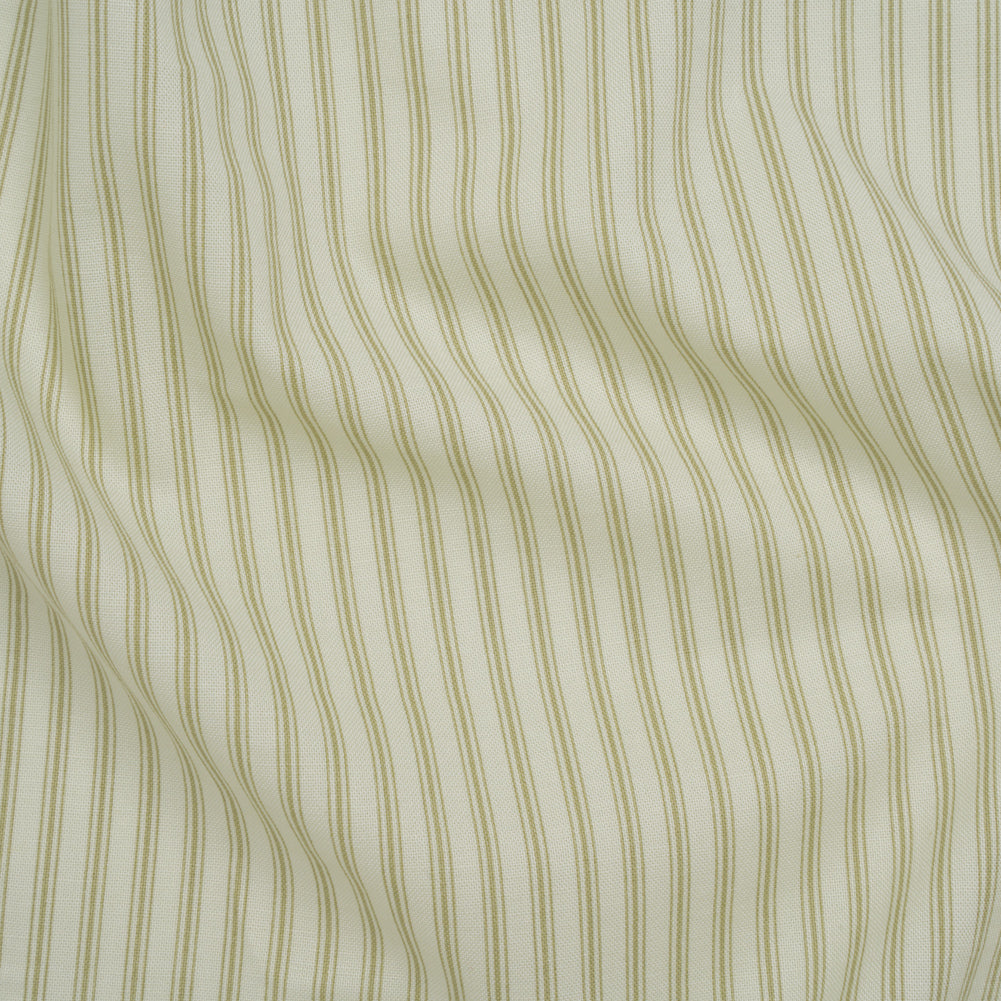 Printed Quilting Cotton by Ghazal Razavi for FIGO Studio - Pistachio Stripes - Nest Collection - Joann Fabrics