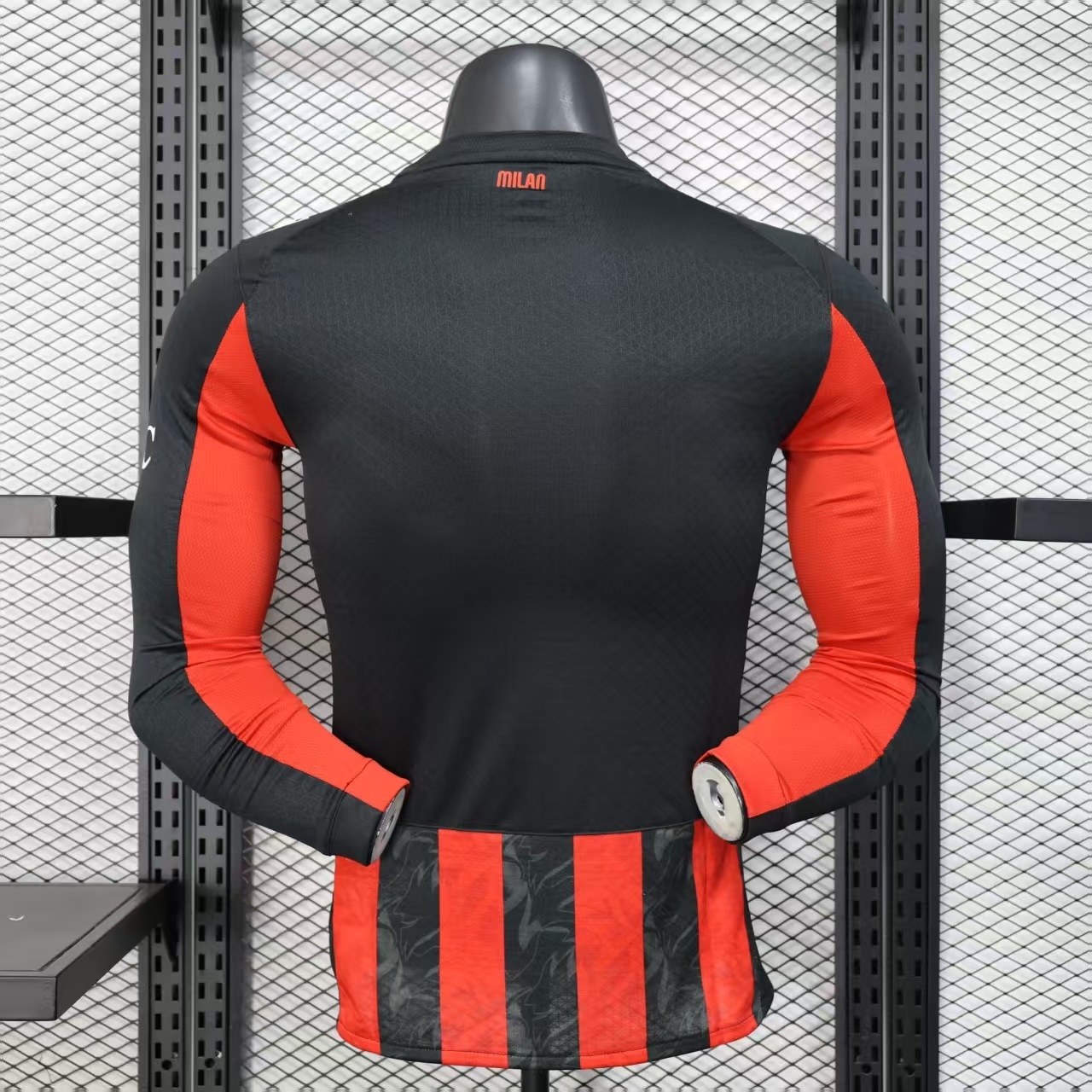 2025/2026 Player Version AC Milan Home Long Sleeve Football Shirt 1:1 Thai Quality