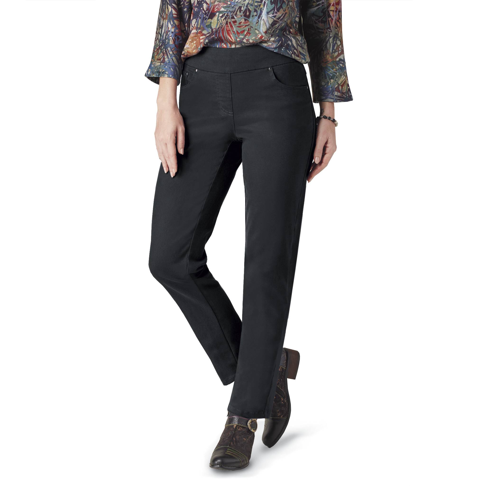 Pull-On Stretch Twill Jeans, Classic 5-Pocket, Faux Fly, Smooth Waist - Northstyle Catalog