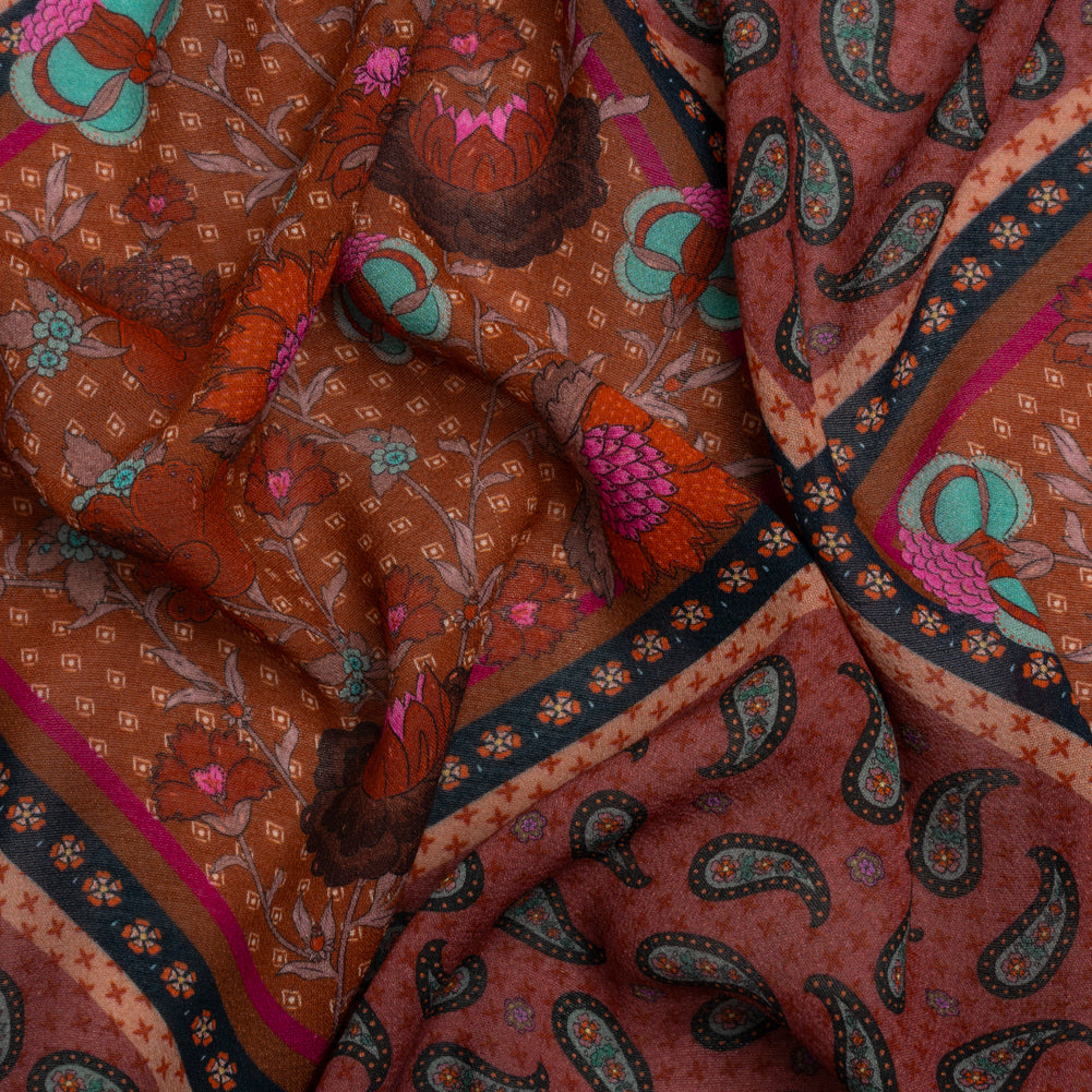 Mood Exclusive Red Busy in Bloom Viscose Georgette - Joann Fabrics