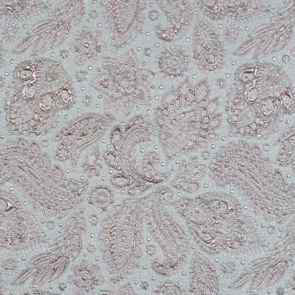 Rose Gold and Silver Luxury Paisley Metallic Brocade - Joann Fabrics