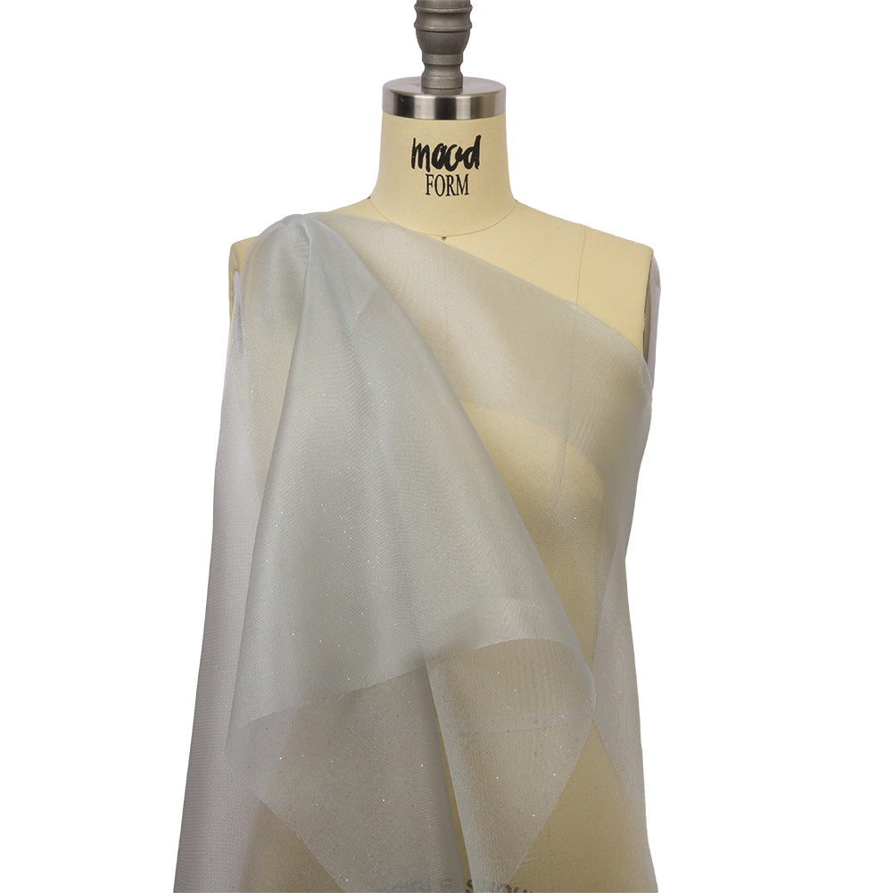 Polyester Mesh Organza with Silver Glitter - Pale Blue - Starlight Collection - Joann Fabrics