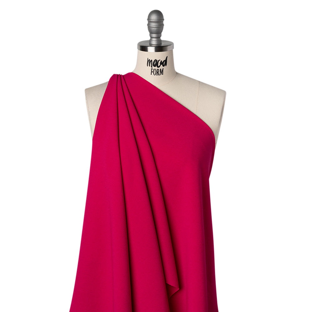 Stretch Polyester Crepe - Deep Pink - Designer Deadstock - Joann Fabrics