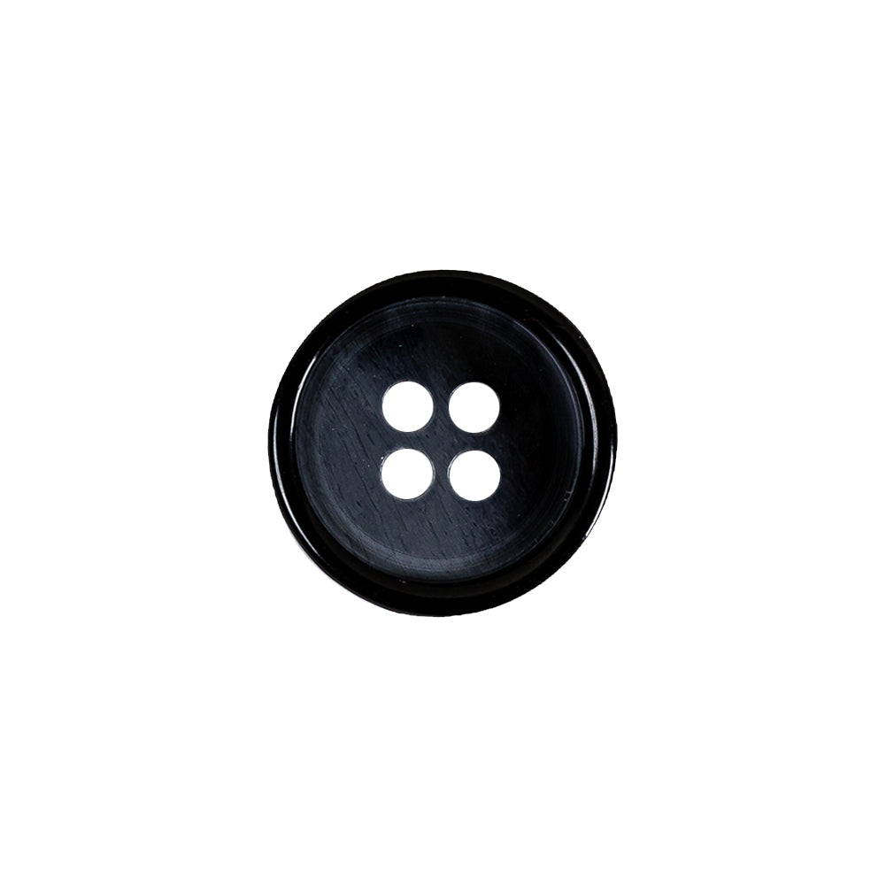 Italian Navy Abstract 4-Hole Plastic Button - 24L/15mm - Joann Fabrics