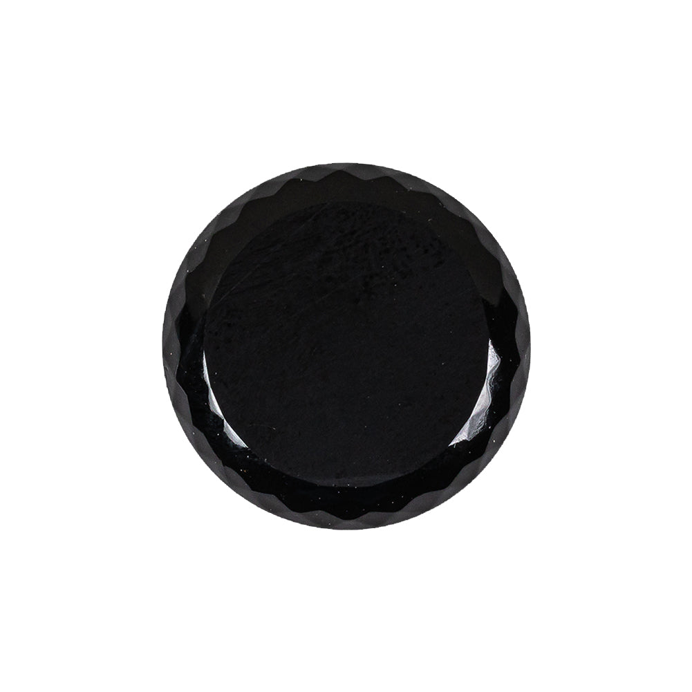 Vintage Matte Jet Smooth Top Faceted Shank Back Glass Button - 35L/22mm - Joann Fabrics