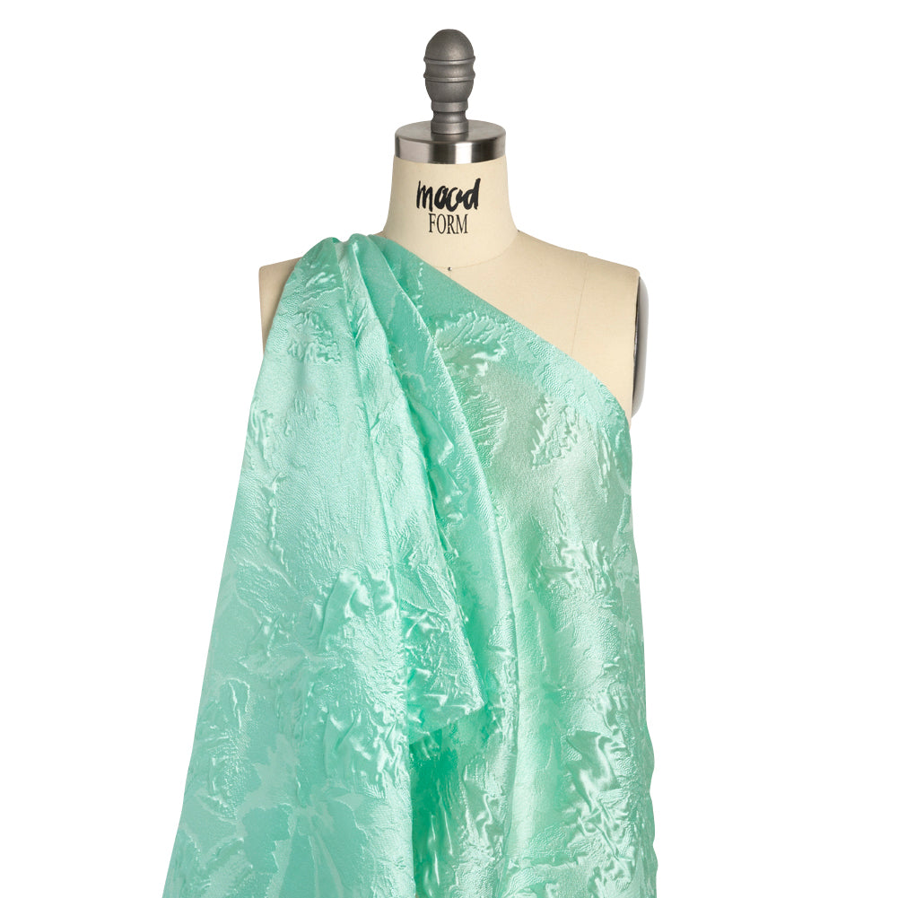 Luminous Seafoam Floral Lightweight Luxury Brocade - Joann Fabrics