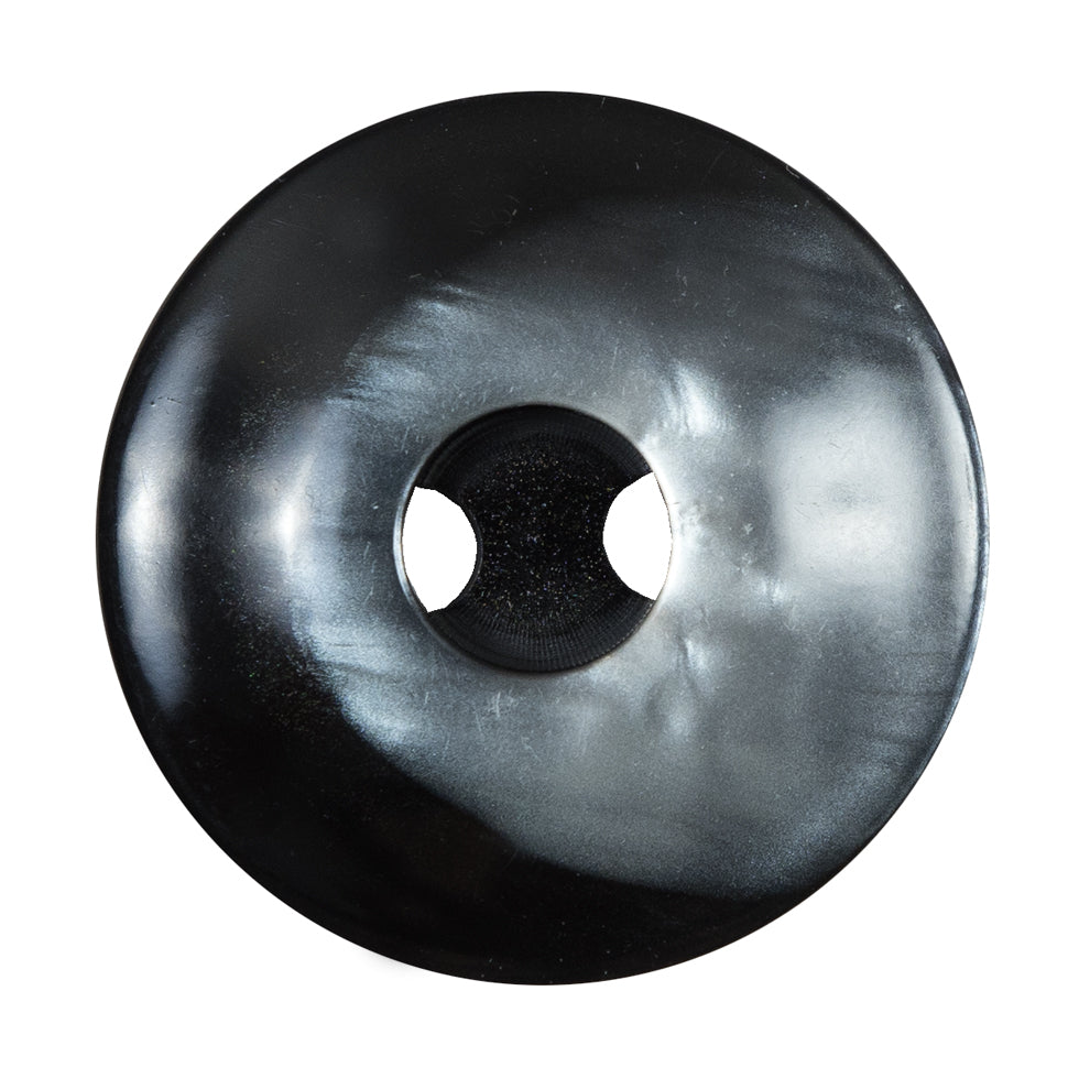 Italian Black and Silver Iridescent 2-Hole Button - 54L/34mm - Joann Fabrics