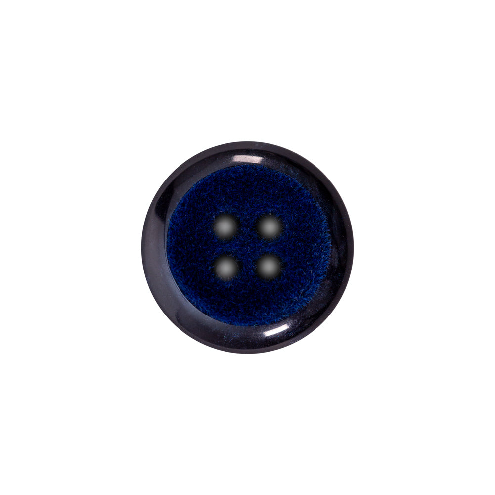 Italian Navy 4-Hole Velvet-Faced Plastic Button - 28L/18mm - Joann Fabrics