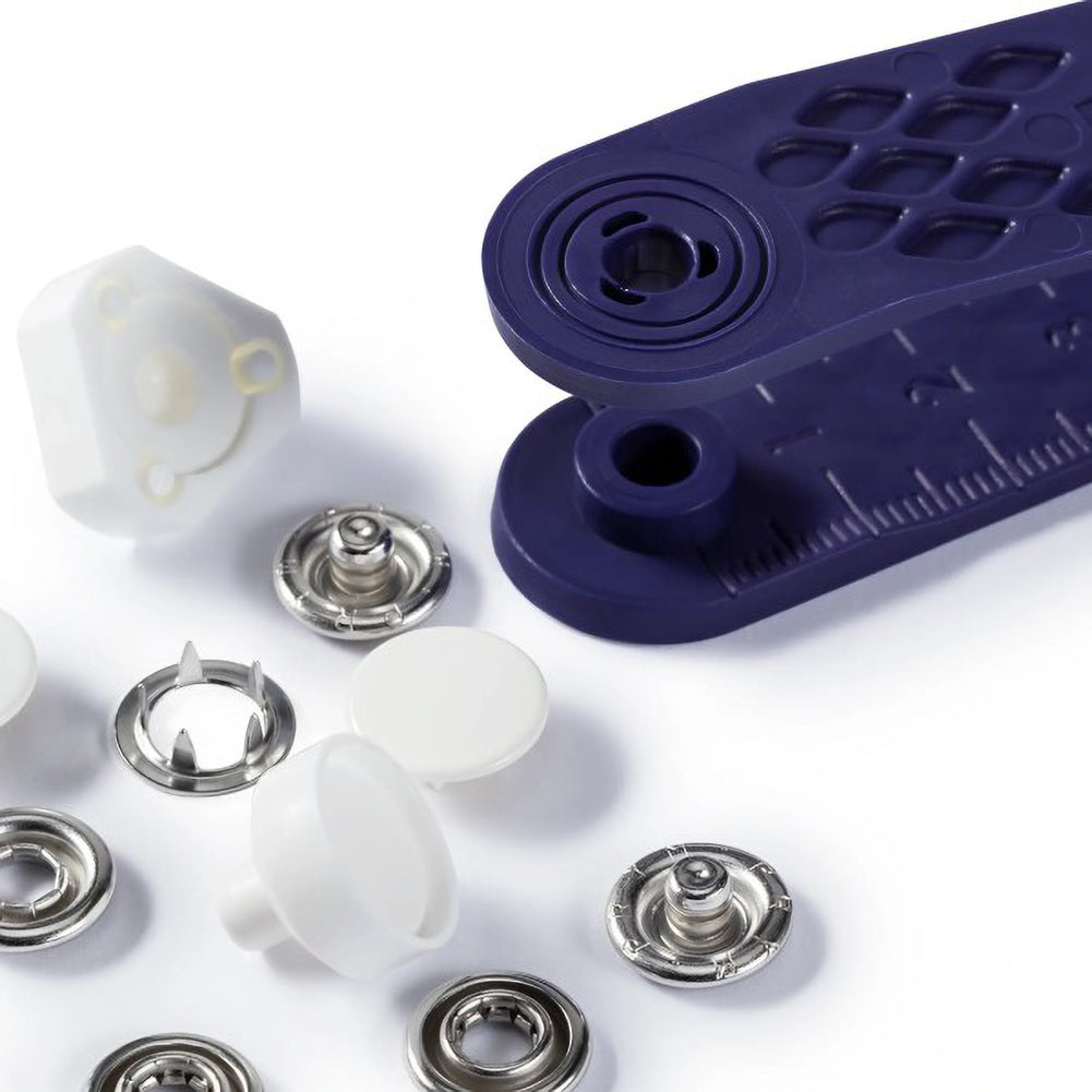 Prym Jersey Press Fasteners and Tools - White Capped 12mm - 6pc - Joann Fabrics