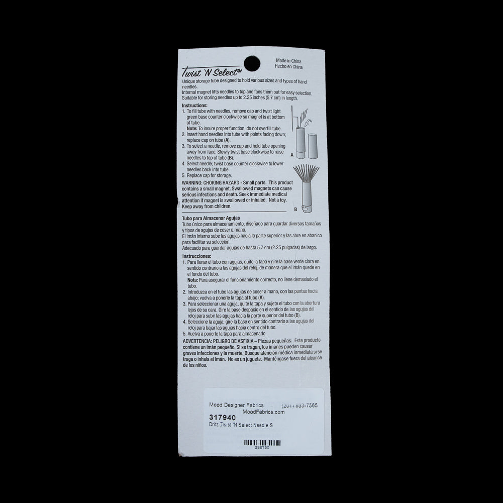 Dritz Twist 'N Select Needle Storage Tube - Joann Fabrics
