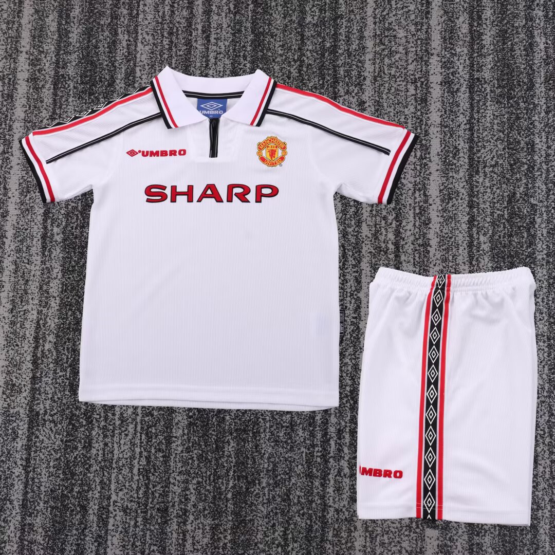 1998/1999 Retro Manchester United Commemorative Edition Football Jersey 1:1 Thai Quality Kids Size
