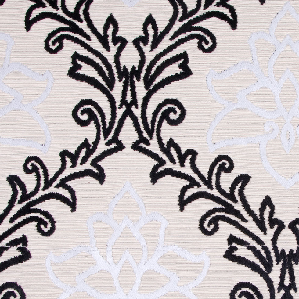 Black/White/ Beige Floral Chenille - Joann Fabrics