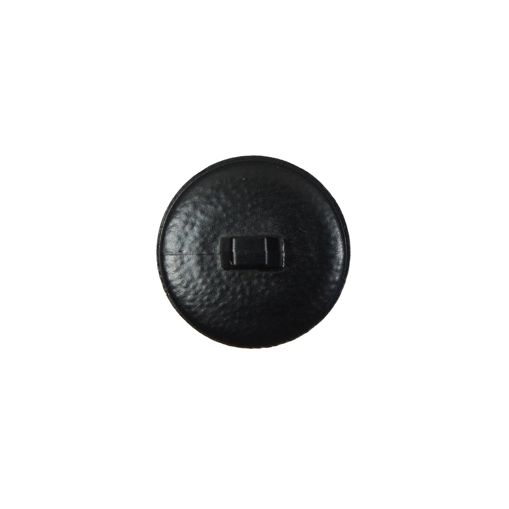 Italian Black Faux Leather Shank Back Button - 24L/15mm - Joann Fabrics