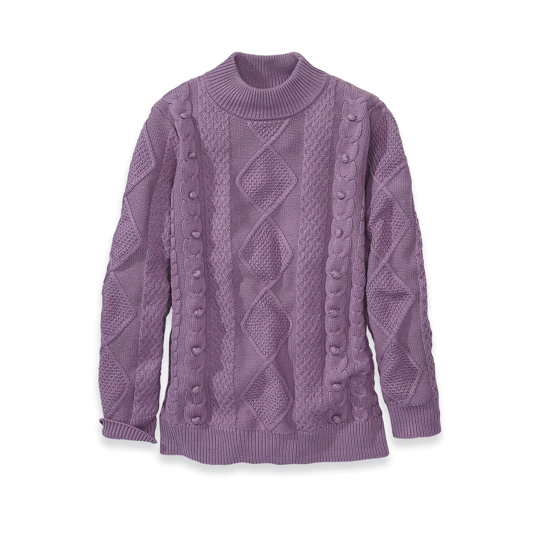 Mockneck Cable Pullover - Northstyle Catalog