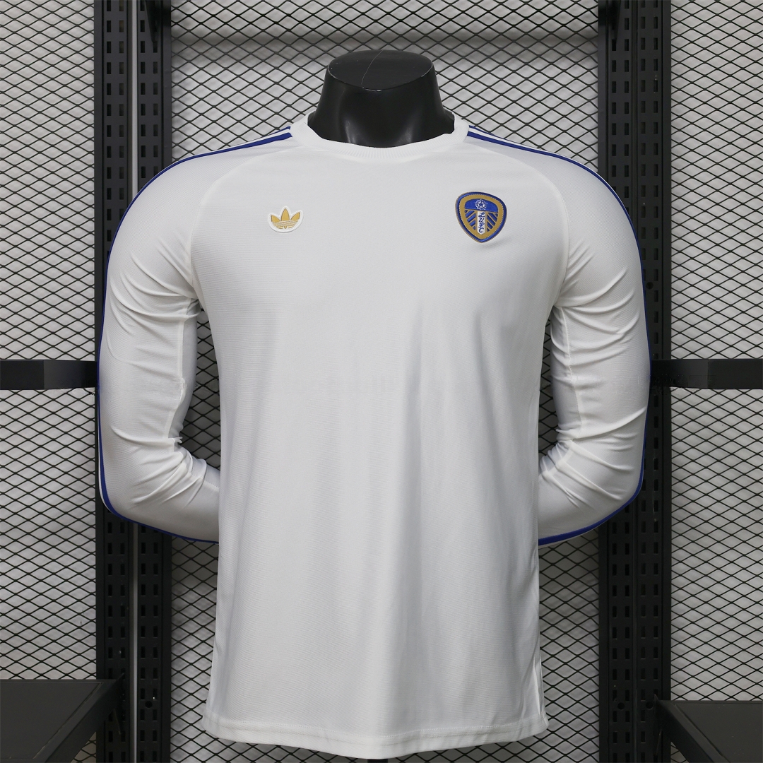 Leeds United 25-26 Icon Travel Special White Long Sleeves Jersey - Player Version - UnitedFutballJersey