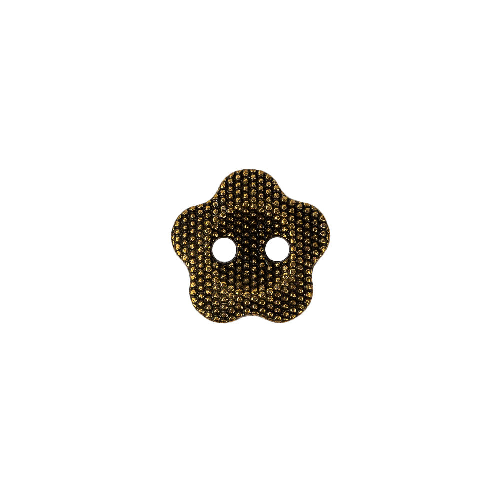 Light Bronze Nailshead Textured 2-Hole Metal Flower Button - 20L/12.5mm - Joann Fabrics