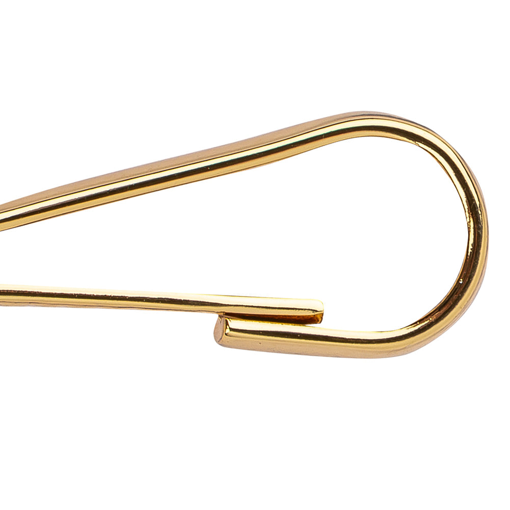 Shiny Gold Stamped Clip with Rounded Ring - 2.375