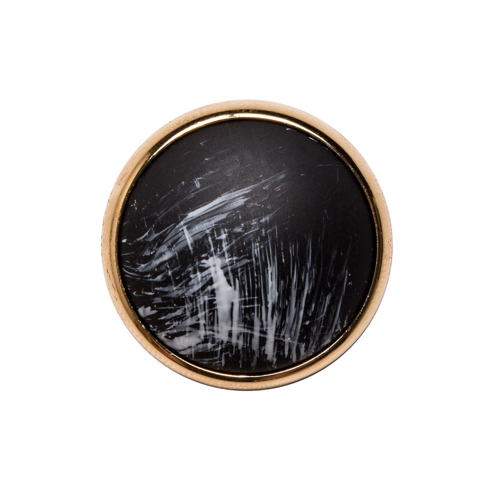 Italian Gold/Black Shank Back Button - 36L/23mm - Joann Fabrics