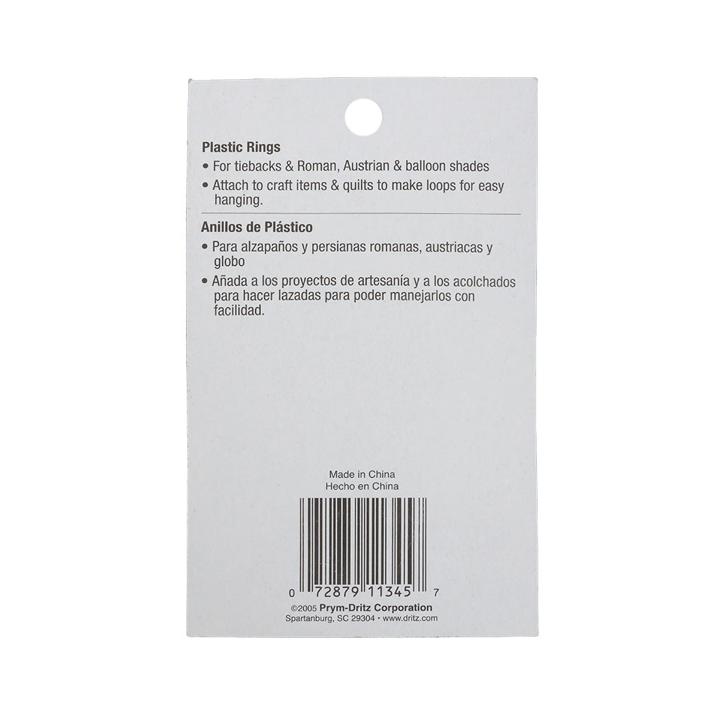 Dritz 14ct White Plastic O-Rings - 0.5