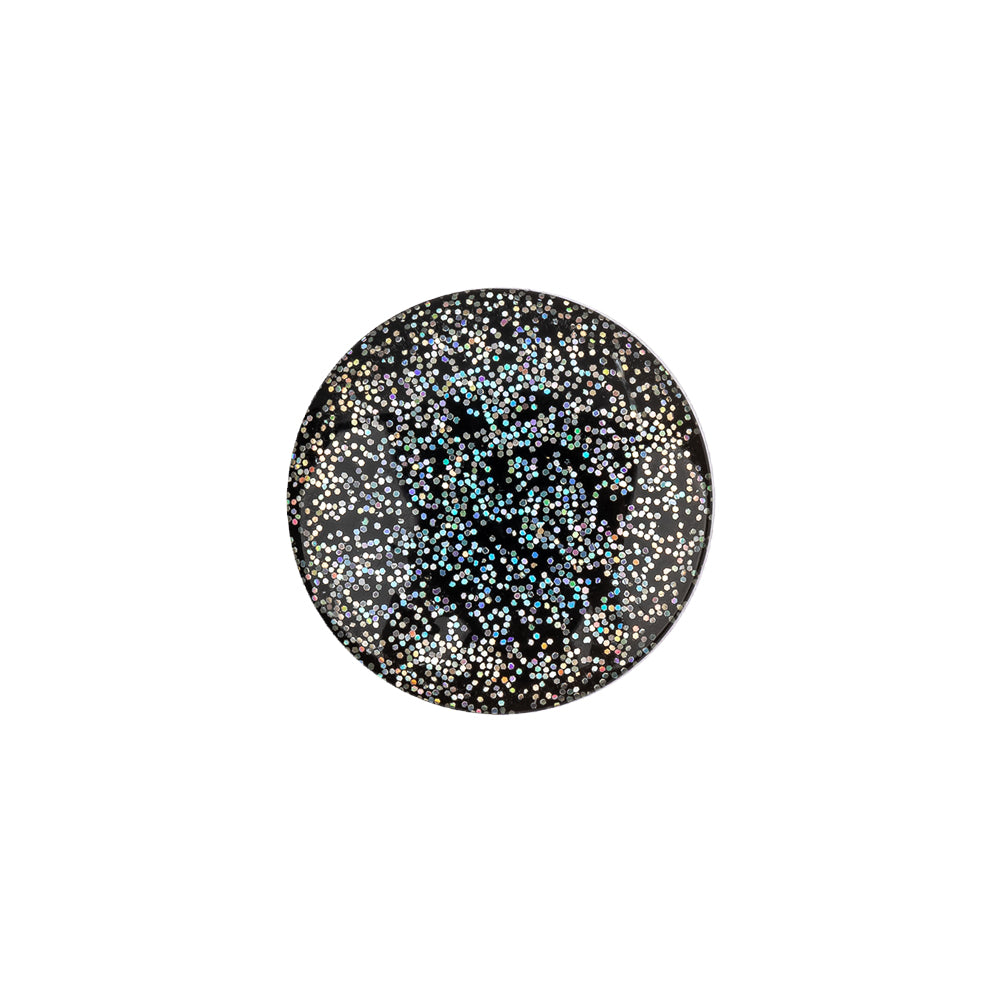 Black Rainbow Glitter Translucent Shank Back Button - 28L/18mm - Joann Fabrics