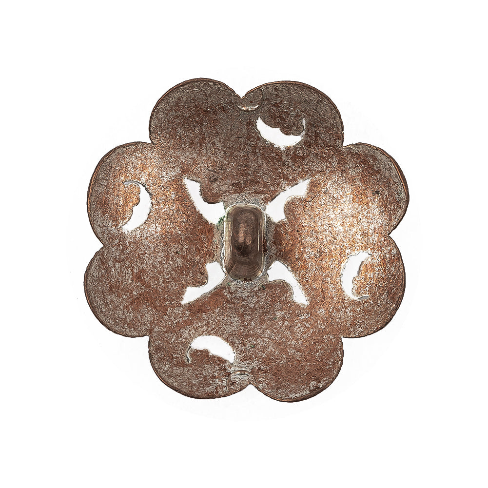 Italian Silver Copper Floral Shank Back Button - 44L/28mm - Joann Fabrics