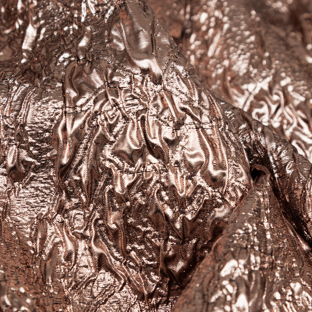 Metallic Teak Crinkled Luxury Brocade - Joann Fabrics