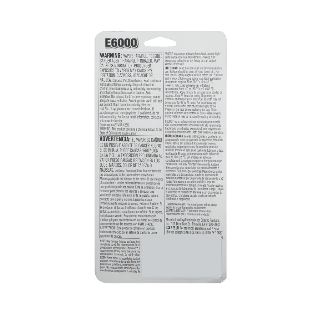 E-6000 Clear Adhesive - 4 Tubes/0.18oz - Joann Fabrics