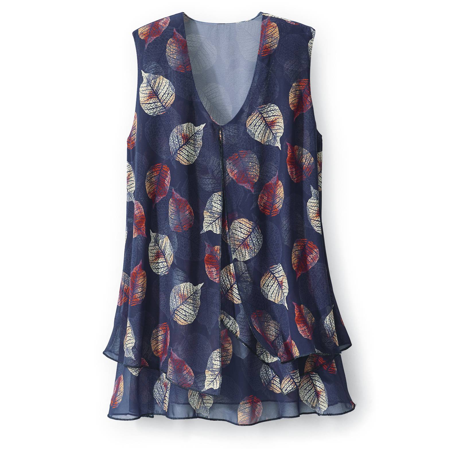 Leaf-Print Tiered Top - Northstyle Catalog