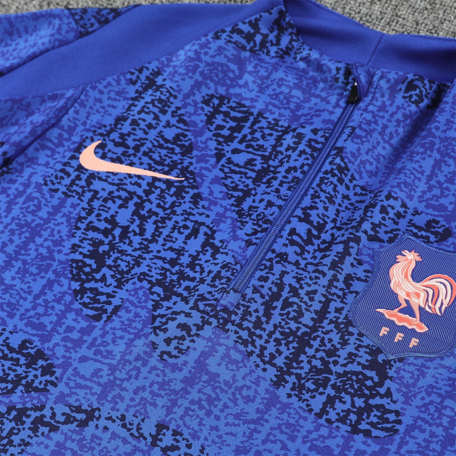 France 2026 Long Sleeves Training Set - Ocean Blue Top & Dark Blue Pants - UnitedFutballJersey