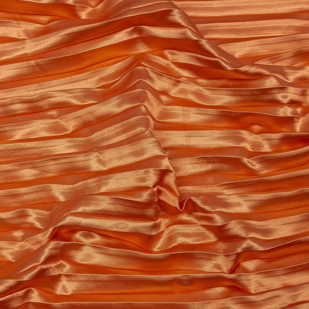 Pleated Stretch Satin - Creamsicle - Andreas Collection - Joann Fabrics