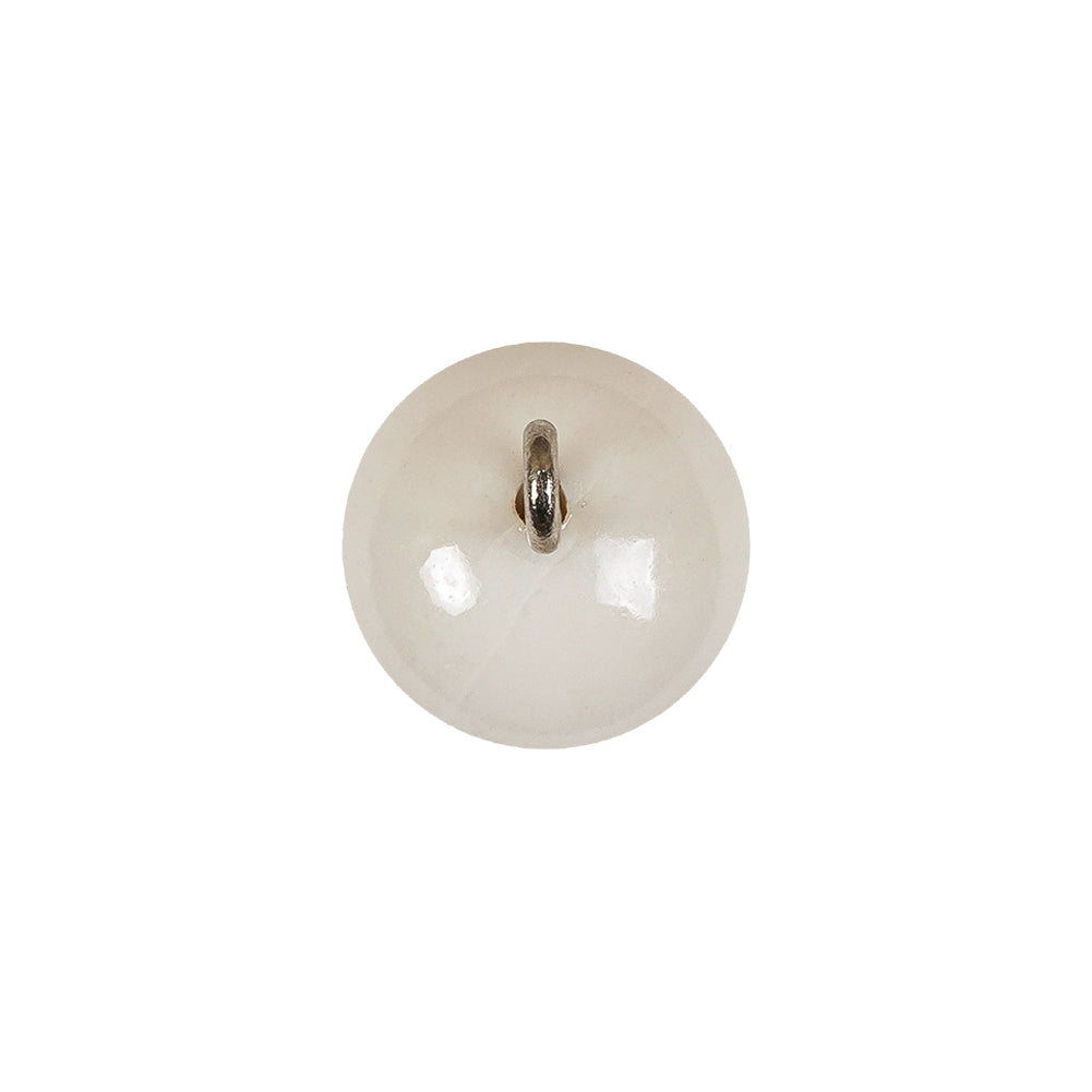 Vintage Chalk White Glass Shank Back Ball Button - 22L/14mm - Joann Fabrics