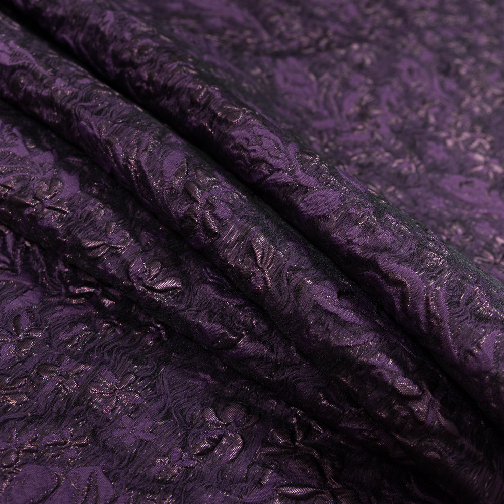 Regal Purple Luxury Floral Metallic Brocade - Joann Fabrics