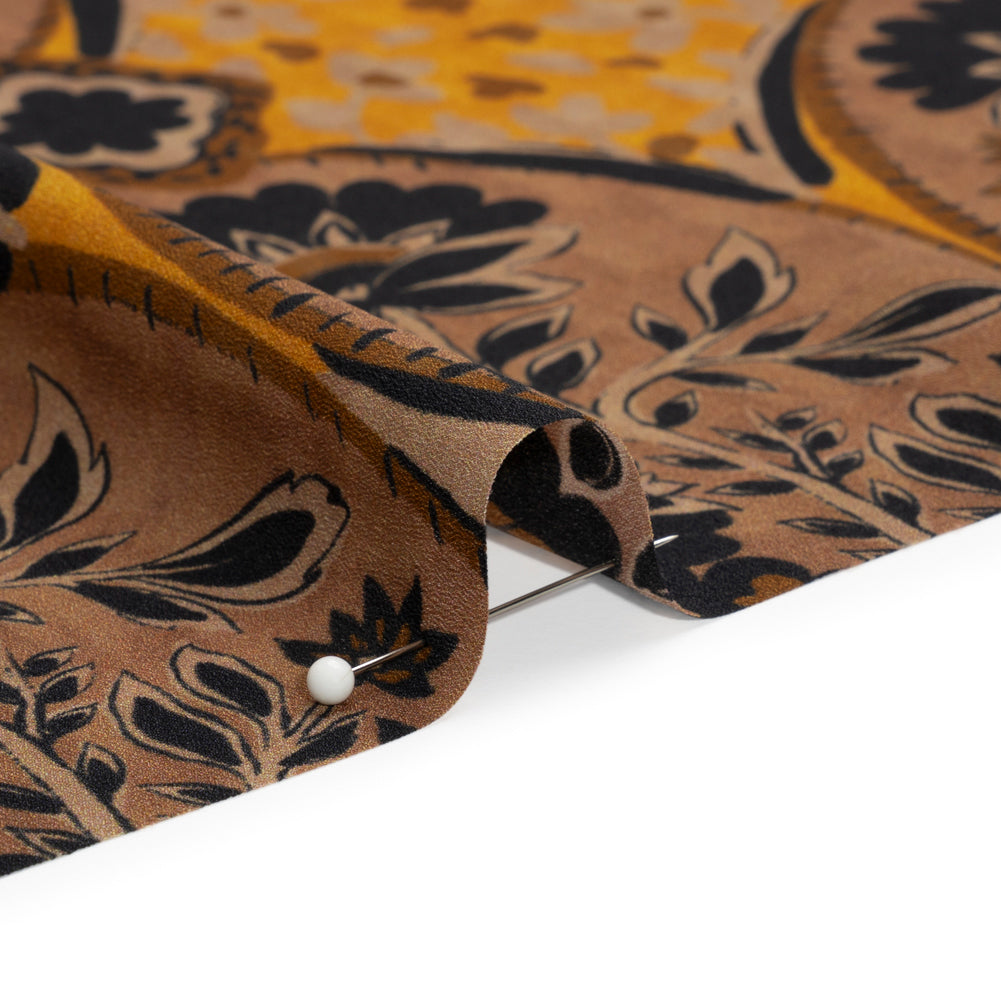 Mood Exclusive Brown Vale of Victoria Lightweight Polyester Crepe - Joann Fabrics