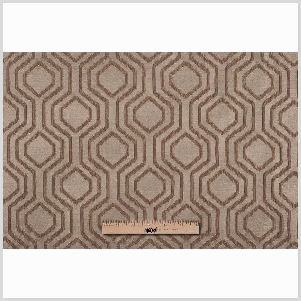 Taupe Geometric Brocade - Joann Fabrics