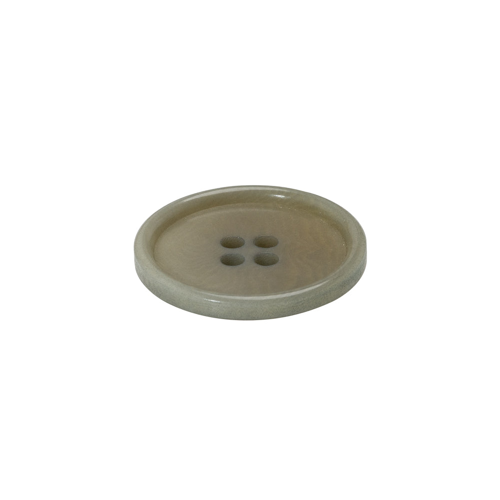 Horn 4-Hole Button - 32L/20mm - Light Gray Green Narrow Rim - Joann Fabrics