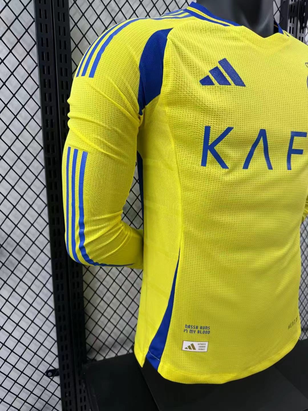 2024/2025 Player Version Al-Nassr Home Long Sleeve Football Shirt 1:1 Thai Quality
