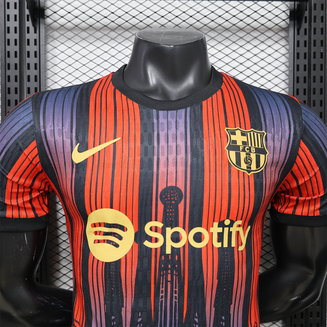 Barcelona 26-27 Grey With Red Special Jersey - Player Version - UnitedFutballJersey